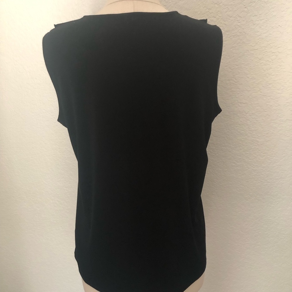 Adrianna Papell Ruffled V~Neck Top~Large - Picture 5 of 8